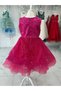 Paillettes Beaded Puffy Green Girl's Evening Dress