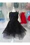 Paillettes Beaded Puffy Green Girl's Evening Dress - 3