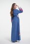 Ladies Printed Jalabiya - Full-Sleeve linen Dress with belt and Prints - 2