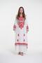 Ladies Printed Jalabiya - Full-Sleeve linen Dress with belt and Prints - 2
