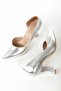 Yeva Silver Stiletto Goblet Heeled Evening Dress Shoes - 4