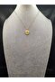 Gold Color Round Model Aquarius Steel Necklace