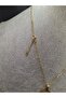 Gold Color Round Model Aquarius Steel Necklace - 3