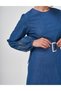 100% Cotton Buckle Detailed Maxi Dress Indigo - 7