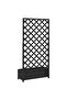 Planter with Trellis Black Solid Wood Fir - 5