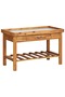 Garden Work Bench with Zinc Top Solid Acacia Wood