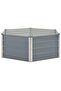 Raised Garden Bed 129x129x45 cm Galvanised Steel Grey - 2