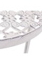 Plant Stand Set 3 Pieces Vintage Style Metal Antique White - 7