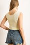 Women's Yellow V-Neck Lace Garnish Bow Stretchy Blouse Blz-19003037 - 2