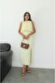 Yellow Dress with Gather Detail on Top