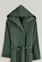 Talu Unisex Hooded Bathrobe, 100% Cotton, Durable, Quick Drying, Soft Comfort - 2