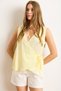 Women's Yellow Lace Detailed Wrapped Flowy Viscose Blouse Blz-19003026 - 5