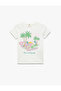 Printed Cotton Short Sleeve Crew Neck T-Shirt