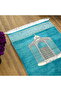 Makam-I İbrahim Luxury Chenille Prayer Rug Turquoise (70X126Cm) 240 Gr - 3