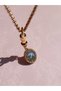 Vintage Blue Mockingbird Steel Necklace