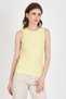 Yellow Collar and Shoulder Stone Detailed Ribbed Knitted Undershirt 1249 - 2