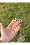 Cute Transparent Bone Crystal Stone Teddy Bear Clothespin Buckle Bear Clip Powder Beige Color