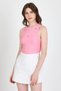 Pink Pearl Stone Detailed Halter Neck Ribbed Undershirt 0649 - 6