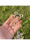 Cute Transparent Bone Crystal Stone Teddy Bear Clothespin Buckle Bear Clip Powder Beige Color - 4