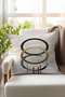 Geometric Design Gold Detailed Double Sided 4-Piece Digital Printed Throw Pillow Cover - 5