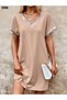 Stylish Women's Crepe Dress – Sequin Collar and Sleeves, Imported Fabric