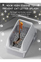 Stainless Steel Cat Litter Box with Litter Scoop Cat Toilet Cat Litter Tray High Wall Side - 6