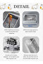 Stainless Steel Cat Litter Box with Litter Scoop Cat Toilet Cat Litter Tray High Wall Side - 2