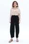 Black-Pocketed Muslin Trousers - 2