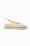 Women's Genuine Leather Wedge Heel Shoes Cream - 2
