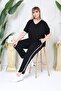 White Stripe Detail Plus Size Suit - 3