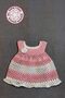 - Talia 8659 1429 Hand Knitted Cotton Thread Girl's Dress - 1 Year Old / Pink - White