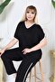 White Stripe Detail Plus Size Suit - 2