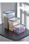 3-Piece Transparent Food and Grain Storage Container Rectangular Detergent Box 1X1100 1X2200 1X3400 - 3