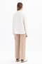 Ecru-Long Back Single Jersey T-Shirt - 3