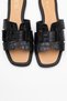Notre Black Print Genuine Leather Women's Slippers - 2