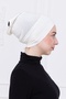 Practical Tube Bonnet Ecru Snap-On - Non-Slip Front Seamless Women's Hijab Ready Underwear Bonnet - 2