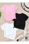 Girls' 3-Pack Aloha Hawaii-Summer Ribbon-Summer Lemonade Design Combed Cotton T-Shirt - 2