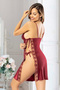 Thin Strap, Slit Satin Women's Nightgown - 2