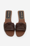 Women's Braided Strap Casual Slippers Solet Brown - 6