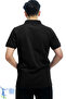 Men's Slim Fit Slim-Fitting Cotton Soft Texture Non-Curling Collar Khaki Polo Collar T-Shirt Black - 3