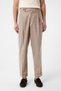 Beige Italian Cut High Waist Men's Trousers