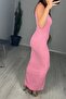 Crinkle Fabric Gathered Sides Sleeveless Dress - 5