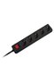 5-Socket Power Strip with Switch, 5 m Cable, Black