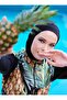 بدلة سباحة حجاب منقوشة من تابيات - أصفر - - 7