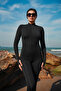 Women's Zippered Long Jumpsuit Sea/Pool Tie-Dye Swimsuit - 4