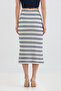 Striped Elastic Waist Knitwear Skirt - 4