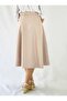 Beige Six Piece Maxi Woven A-Line Skirt - 6