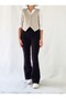Cream Ornamental Pocket Buttoned Woven Vest - 2