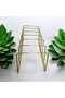 Metal Gold Plated 6 Compartment Wrought Iron - Square Plate Rack - 2