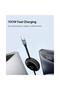 Retractable Data Cable Type-C to Type-C, 100W, 1m, Basues, Free2Draw Mini, Black - 5